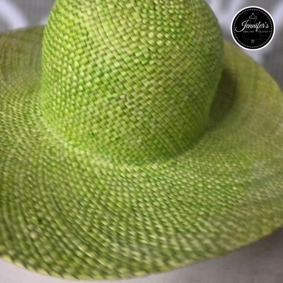 Madcaps Women's Green & Yellow Large Brim Hat - Picture 3 of 5